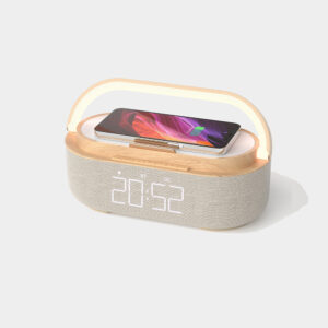 M-BS70 IPX6 Bluetooth Speaker with Wireless Charging and Alarm Clock