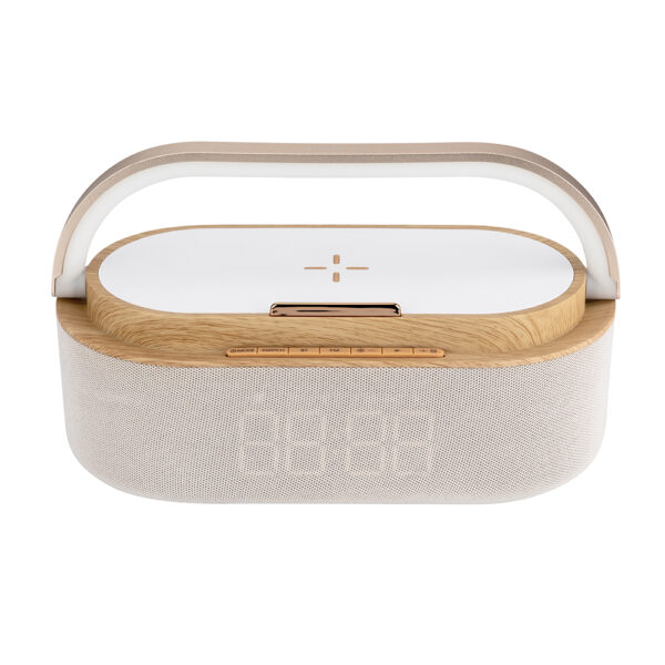 M-BS70 IPX6 Bluetooth Speaker with Wireless Charging and Alarm Clock - Image 3