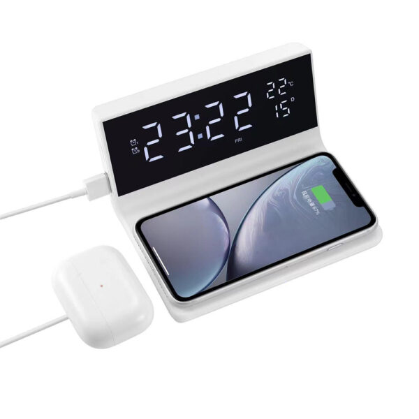 M-WL0219 Wireless Charging Station with Alarm clock - Image 3